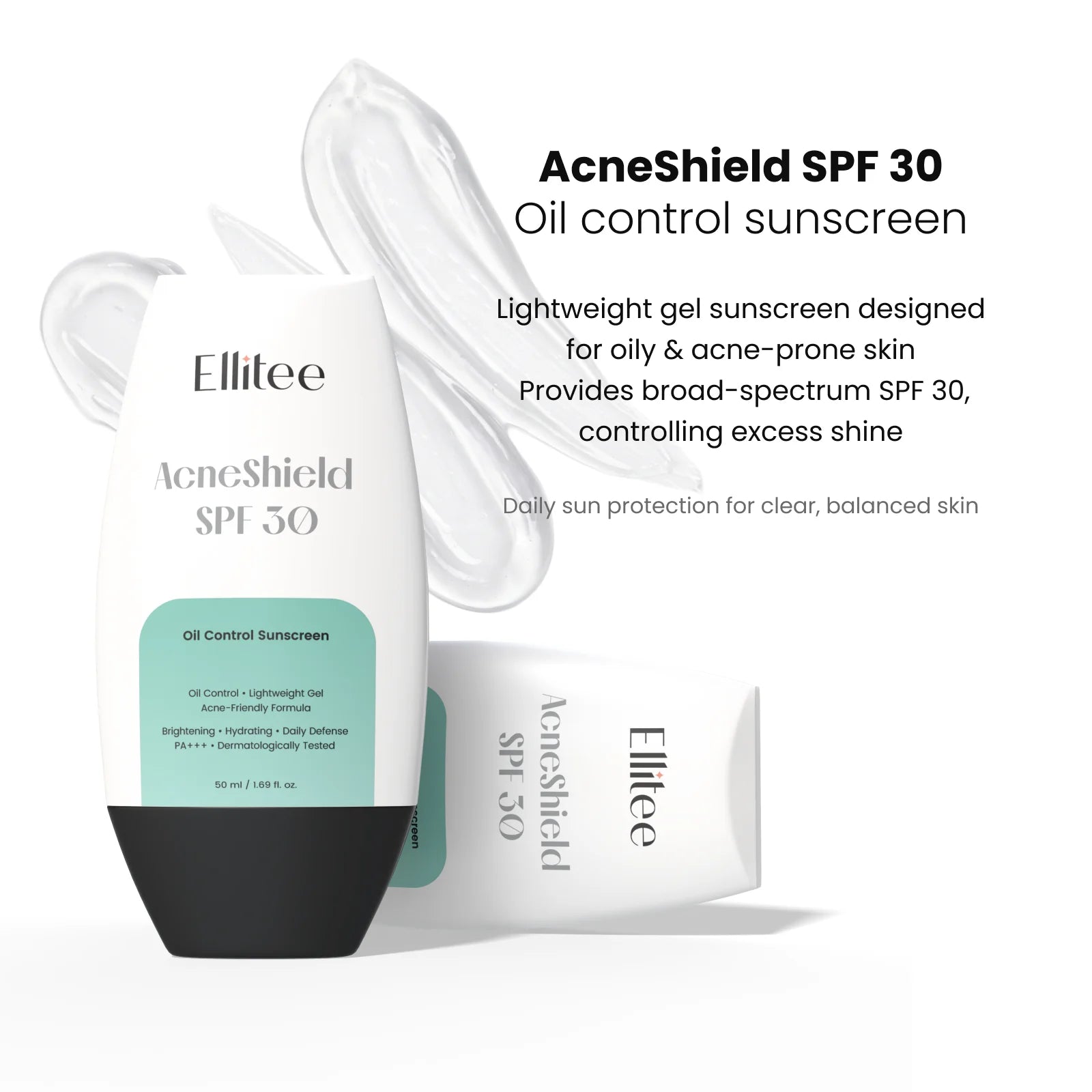 AcneShield SPF 30 product with packaging
