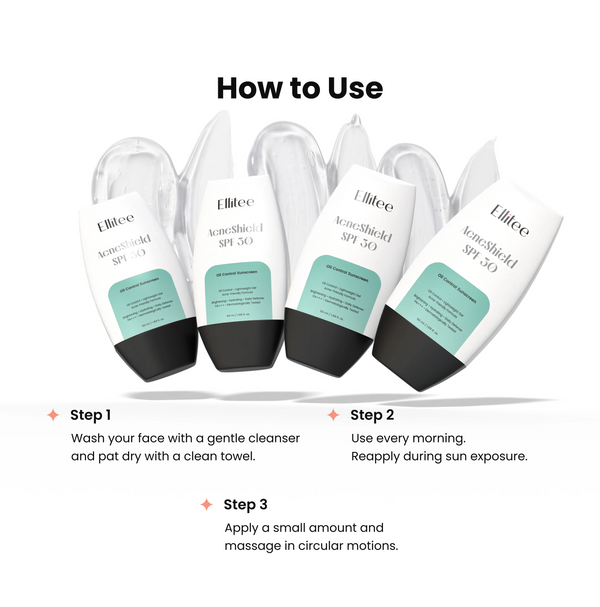 AcneShield SPF 50 usage instructions