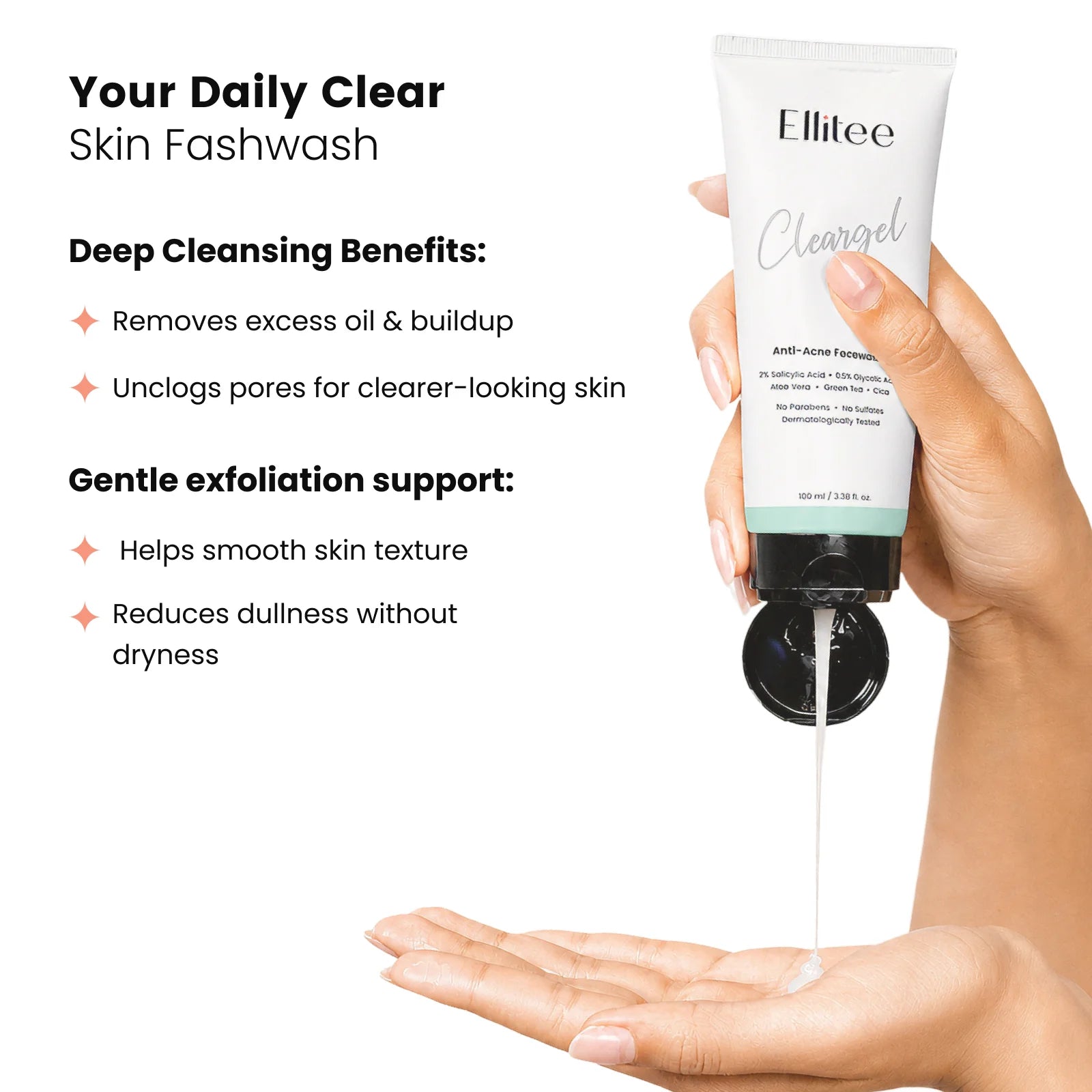 ClearGel Anti-Acne Face Wash with Salicylic Acid (100 ml)