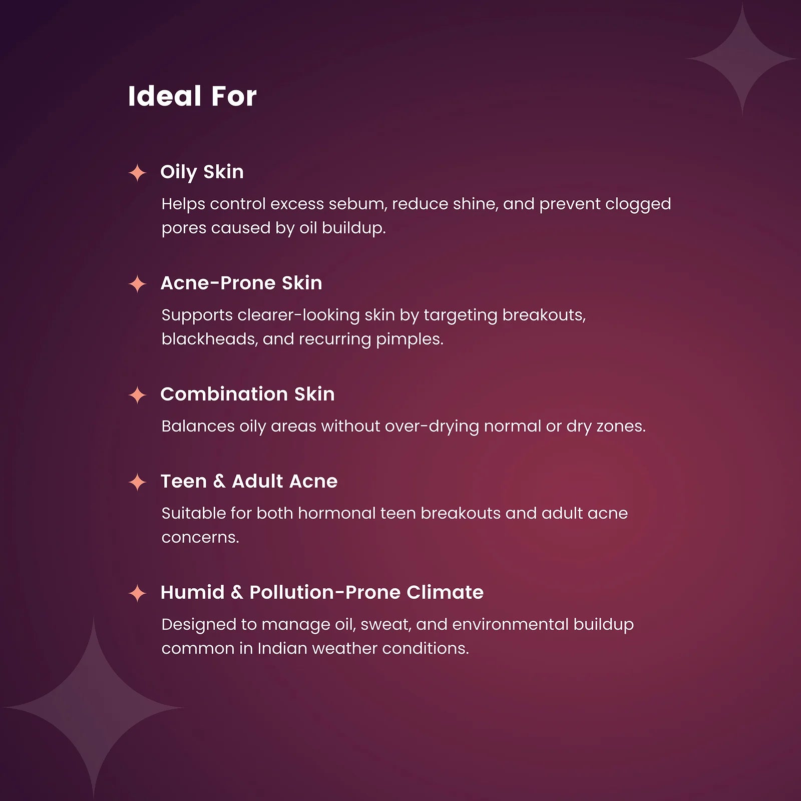 Ellitee acne skincare products ideal for oily skin acne prone skin combination skin and humid climates