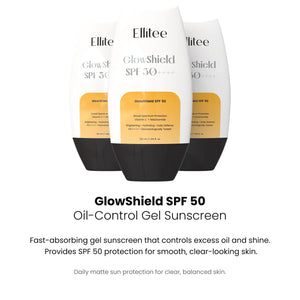 GlowShield sunscreen product lineup