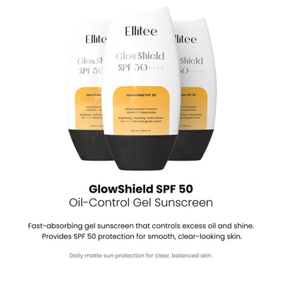 GlowShield sunscreen product lineup