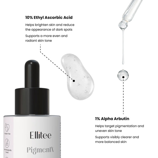 Brightening ingredients with dropper
