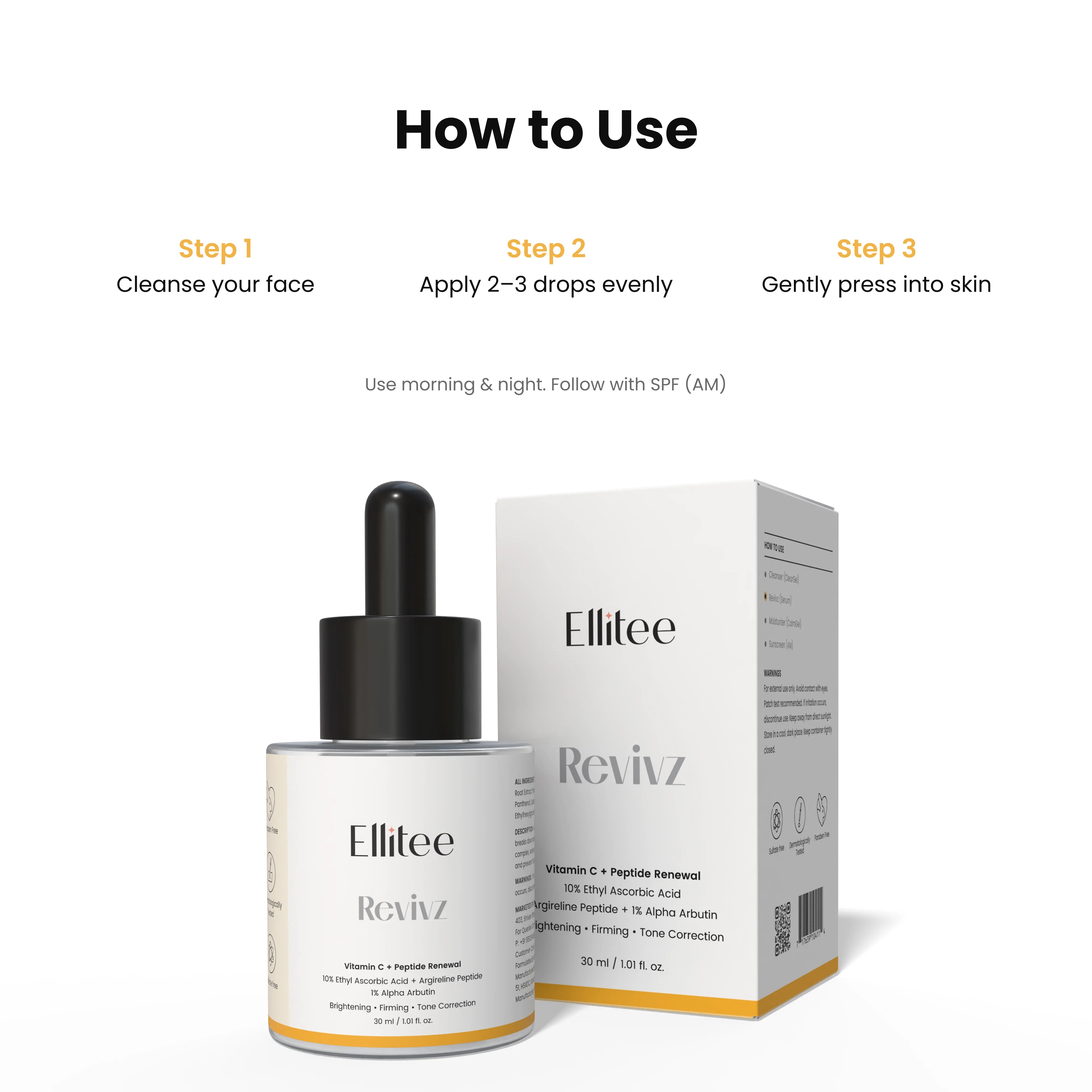 Revivz serum usage instructions