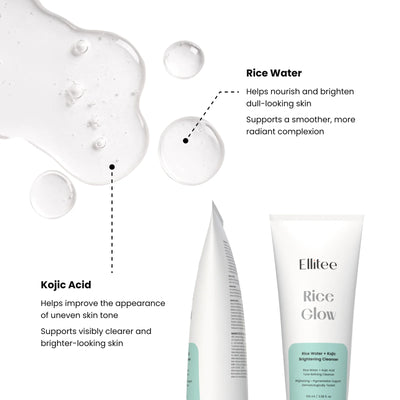Rice water and kojic acid ingredients