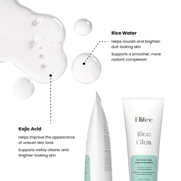 Rice water and kojic acid ingredients