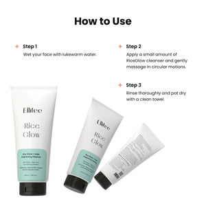 Rice Glow cleanser usage instructions