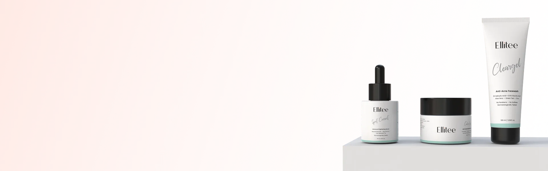 Model applying sunscreen