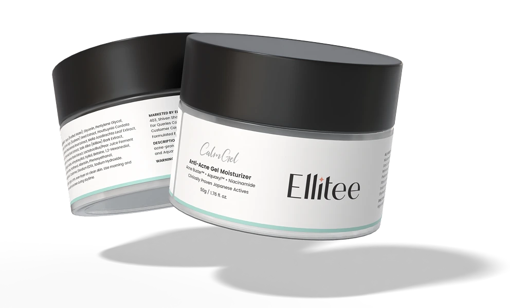 Model applying sunscreen